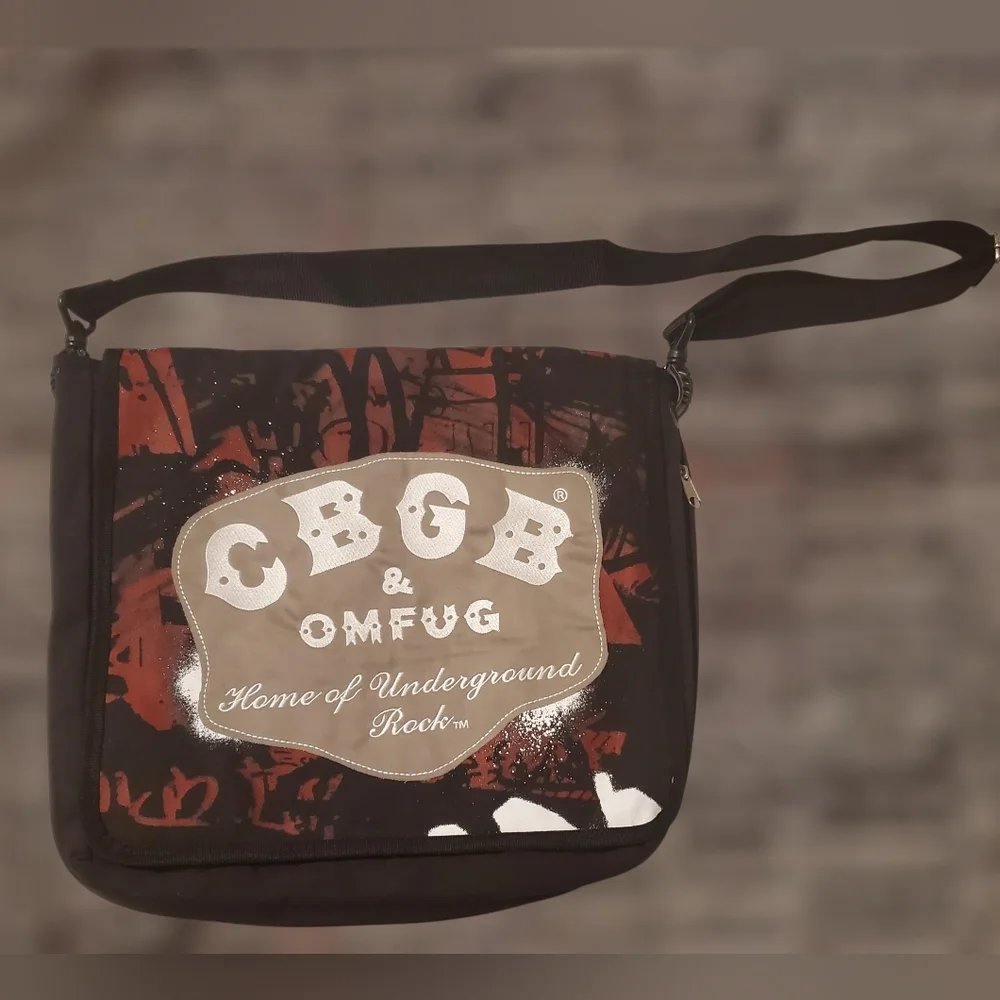 CBGB - Punk Rock Club Messenger Bag. Unisex.